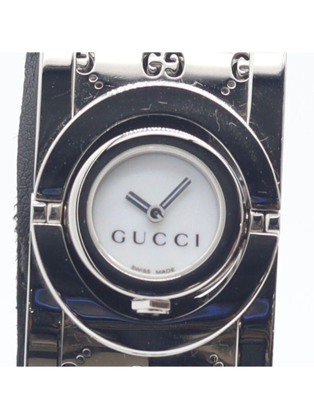 Gucci Toile 112 Bangle Watch White Shell Dial